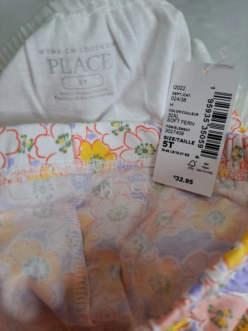 The Children's Place White & Floral Girls Tank Top with Floral Shorts